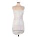 Windsor Casual Dress - Bodycon Square Sleeveless: Silver Tie-dye Dresses - Women's Size Medium