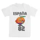 T-shirt de football en coton pour hommes et femmes Espana 82 Espagne mascotte vintage