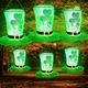Lucky Shamrocks Top Hat Lights Saint kkLeprechaun Green Party Irish Hats ST Patrick's Day Decor