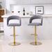 House On Tree Modern Barstools Bar Height, Swivel Bar Stool Counter Height Bar Chairs Wood/Velvet/Metal in Gray | 20.1 W x 19.7 D in | Wayfair