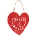 Northlight Seasonal Forever & Ever Valentine's Day Wall Decoration - 13.75" Metal in Gray/Red/White | 12.5 H x 13.75 W x 0.25 D in | Wayfair