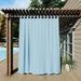 Latitude Run® Dencho Solid Detachable Sticky Tab Top Outdoor Curtain Single Panel in Green/Blue | 52" W x 120" L | Wayfair