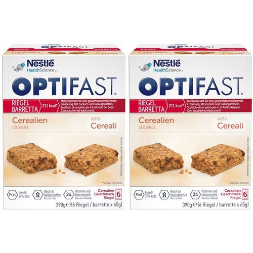 Optifast Riegel Cerealien Doppelpack 2x6x65 g