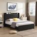 Winston Porter Dalvyn Upholstered Unfinished Platform Bed Upholstered in Black/Yellow | 48 H x 55.9 W x 85 D in | Wayfair