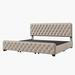 Red Barrel Studio® Kelbark Metal Platform Storage Bed Upholstered/Metal/Linen in Brown | 42.1 H x 79.5 W x 84.6 D in | Wayfair