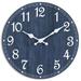 Red Barrel Studio® Laureana Manufactured Wood Wall Clock in Blue | 10 H x 10 W x 1.6 D in | Wayfair 527BE17EACE54FC9AF6E78F9AF0C1F5A