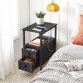 Latitude Run® End Table w/ Charging Station Wood in Black | 24 H x 18.9 W x 11.8 D in | Wayfair D16D42F343844D7DA889627D0250A91C
