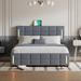 Brayden Studio® Brenleigh Upholstered Platform Storage Bed Upholstered in Gray | 43.7 H x 65.4 W x 65.4 D in | Wayfair