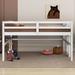 Harriet Bee Ilonca Wood Twin Size Loft Bed w/ Side Ladder Wood in White | 41.7 H x 41.3 W x 78 D in | Wayfair AA6924FF4A954DA78F92647FB13ED782