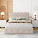 Red Barrel Studio® Leonah Platform Storage Bed Upholstered/Linen in Brown | 48.6 H x 58.8 W x 77.9 D in | Wayfair 6DC84CC3644C4E0CBD6E04E2792D7E70