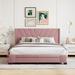 Latitude Run® Queen Size Storage Bed Upholstered/Linen in Pink | 41 H x 66 W x 85.75 D in | Wayfair 5A46D21E207D43118E1E337C34DDE338