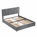 Latitude Run® Full Size Upholstery Platform Bed w/ Four Drawers On Two Sides Upholstered/Velvet in Gray | 41 H x 63.6 W x 82.9 D in | Wayfair