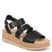 Dr. Scholl's Once Twice - Womens 10 Black Sandal Medium