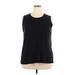 Lands' End Sleeveless T-Shirt: Black Tops - Women's Size 2X