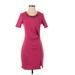 Jessica Simpson Cocktail Dress - Sheath: Burgundy Solid Dresses - Women's Size Small