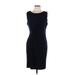 Chaps Casual Dress - Sheath: Blue Print Dresses - Women's Size 12