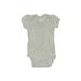 Just One You Made by Carter's Short Sleeve Onesie: Gray Floral Motif Bottoms - Size Newborn