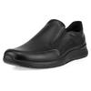 Slipper ECCO "IRVING", Herren, Gr. 50, schwarz, Glattleder, sportlich, Schuhe, Business Schuh, Halbschuh mit praktischen Stretcheinsätzen