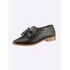 Slipper HEINE, Damen, Gr. 38, schwarz, Leder, Glattleder, modisch, Schuhe