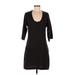 Tommy Hilfiger Casual Dress - Mini Scoop Neck 3/4 sleeves: Gray Print Dresses - Women's Size Medium