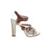 Vince Camuto Heels: Ivory Shoes - Women's Size 8 1/2 - Open Toe