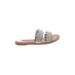 Gianni Bini Sandals: Slip-on Stacked Heel Casual Silver Shoes - Women's Size 9 - Open Toe