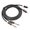 Spirastell Audio Cable Plated Alloy Shell RCA Male Adapter RCA Audio Cable RCA Cable Alloy Shell 5FT 2 RCA Male Dual 1/4 Dual 2Ã—6.35mm Male 2 Male Adapter Wire Male 2 RCA 1/4 Dual RCA HUIOP