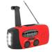 Dadypet radio set /AM/NOAA Weather Alert Radio LED Hand Crank Weather Alert Radio Weather Radio Sun Powered Hand Power Bank Radio Sun Powered 3 LED Function Aivica-088 NOAA Weather Bank(Red) Wemay