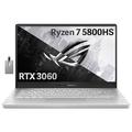 ASUS 2022 ROG Zephyrus 14 FHD 144Hz Gaming Laptop AMD Ryzen 7-5800HS Processor 40GB RAM 1TB PCIe SSD Backlit Keyboard NVIDIA GeForce RTX 3060 Graphics Windows 11 White 32GB USB Card
