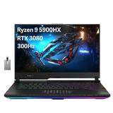 Asus 2023 ROG Strix Scar 15 15.6 IPS Type FHD Gaming Laptop AMD Ryzen 9 5900HX 64GB RAM 2TB PCIe SSD GeForce RTX 3080 WiFi 6 Windows 11 Gray 32GB S Bell USB Card (ASUS ROG Strix Scar 15)