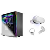 Skytech Blaze II Gaming Computer PC Desktop â€“ RYZEN 7 2700X 8-core 3.7 GHz RTX 2060 Super 8G 500GB SSD 16GB DDR4 3000MHz RGB Fans Windows 10 Home & Meta Quest 2 â€” 128 GB