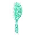 Oval hollow hairdressing comb elastic comb hairdressing massage combgreen