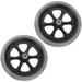 2 Pcs Trundle 8 Inch Wheel Wheelchair Parts Walker Wheels Replacement 8 Inch Wheels for Walker