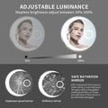 Round Bathroom LED Vanity Mirror Moon Shape Anti-Fog Dimmable Lights Waterproof Circle Makeup Wall Mounted Mirror with Light 30 Inch * 30 Inch