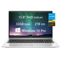 HP 2022 Newest Upgraded ProBook 450 G8 Laptops for Business 15.6 FHD Computer Intel Core i5-1135G7 32GB RAM 2TB SSD Backlit Keyboard HDMI Webcam Wi-Fi Bluetooth Windows 10 Pro LIONEYE MP