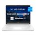 HP 14 HD Laptop 2023 Newest Upgrade Intel Intel Celeron N4120(4-core) 8GB RAM 320GB(64GB SSD+256GB Card) Webcam Bluetooth USB-C White Windows 11 School and Business Ready ROKC HDMI Cable(14-dq0052dx)