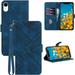 for iPhone XR Wallet Case Card Holder Leather Kick-Stand Flip Cases for iPhone XR Wrist Strap for iPhone XR Case Wallet Magnetic Closure Shockproof Protective Cover for iPhone XR (Blue)
