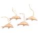 'Hand-Carved Wood Dolphin Christmas Ornaments (Set of 4)'