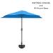 9-Ft Half Patio Umbrella Easy Crank Semicircle Balcony Shade with 20lb Weighted Base by Pure Garden (Bright Blue)