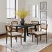 Konstantin Modern Solid Wood Dining Chair with Ratten Back and Removable Cushion Set of 4 by HULALA HOME