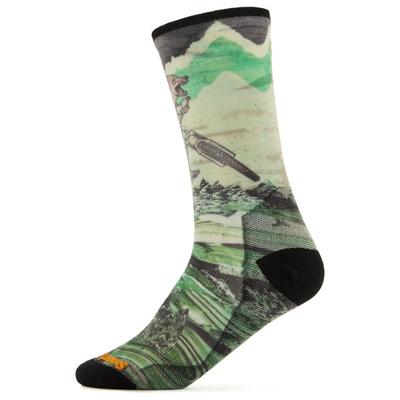 Smartwool - Bike Zero Cushion Wolf Print Crew Socks - Radsocken Unisex M | EU 38-41 oliv Image