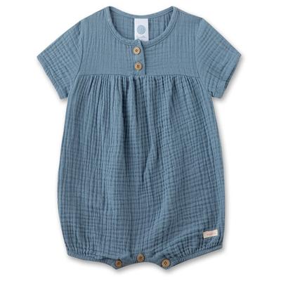 Sanetta - Newborn Unisex Overall Short Musseline - Overall Gr 68 blau/grau