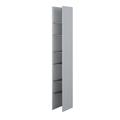 Cyan Wooden Bookcase Narrow With 6 Shelves In Grey