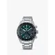 Seiko SSC933P1 Men's Prospex Speedtimer Solar Chronograph Bracelet Strap Watch, Green/Silver