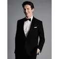 Charles Tyrwhitt Merino Wool Slim Fit Shawl Lapel Dinner Suit Jacket, Black