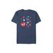 Men's Big & Tall Love Bug Candy Tops & Tees by Mad Engine in Navy Heather (Size XLT)