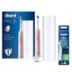 Oral B Pro 3500 3D White Pink Electric Toothbrush with Travel Case - Toothbrush + 4 Refills