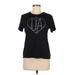 Under Armour Active T-Shirt: Black Hearts Activewear - Women's Size Medium