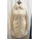 Lost Ink Faux Fur Coat Cream Size: M