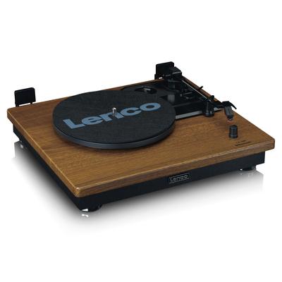 LENCO Plattenspieler "Plattenspieler mit Bluetooth und 2 externen Lautsprechern" braun Plattenspieler